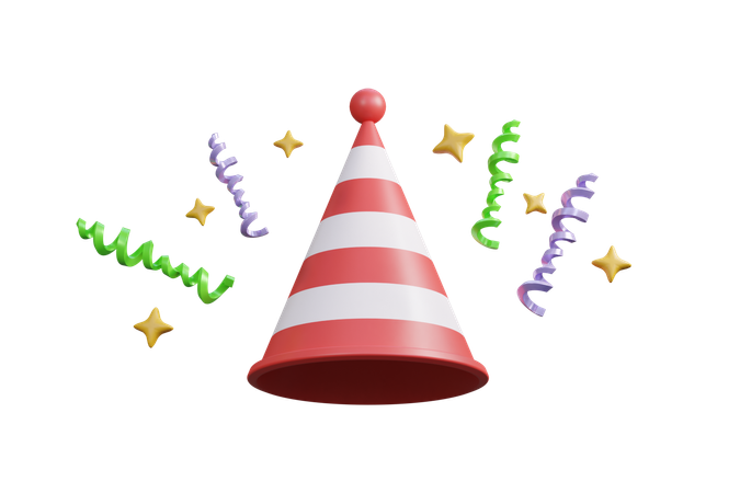 Sombrero de cumpleaños  3D Icon