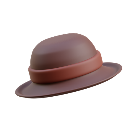 Sombrero de detective  3D Icon