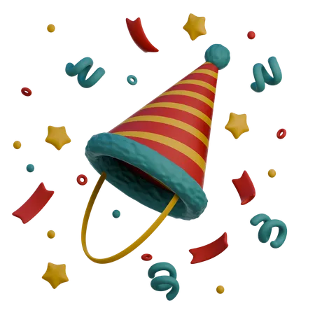 Sombrero de fiesta  3D Icon