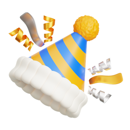 Sombrero de fiesta  3D Icon