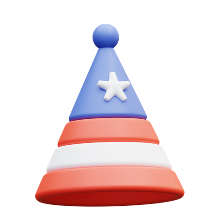Sombrero de fiesta patriótico  3D Icon