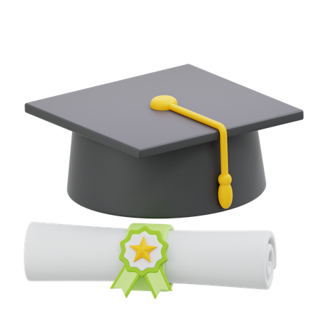 Sombrero de graduacion  3D Icon