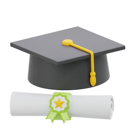 Sombrero de graduacion  3D Icon