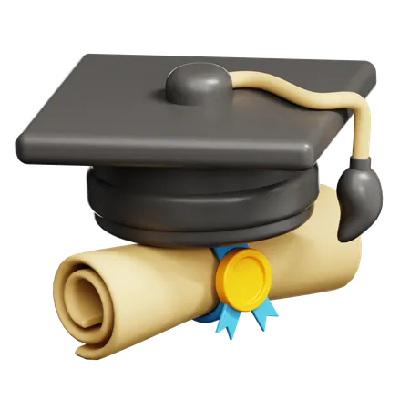 Sombrero de graduacion  3D Icon