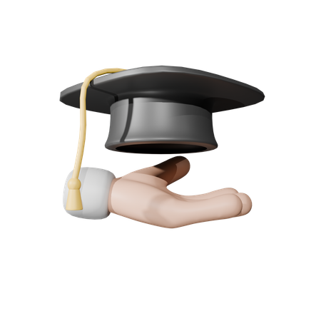 Sombrero de graduacion  3D Icon