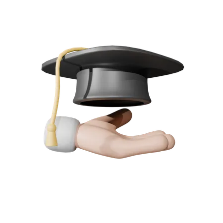 Sombrero de graduacion  3D Icon