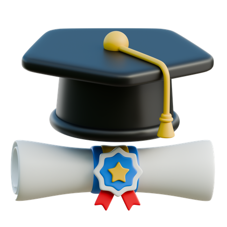 Sombrero de graduacion  3D Icon