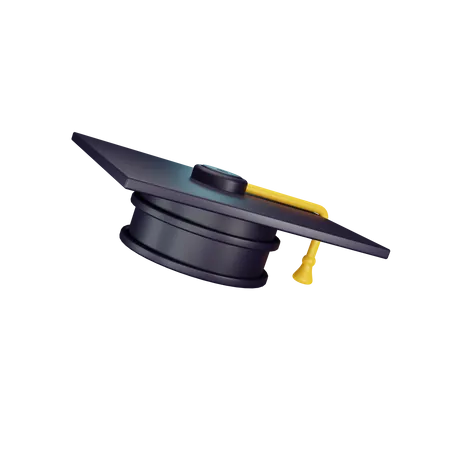 Sombrero De Graduacion De Renderizado 3 D Aislado Util Para La Ilustracion De Diseno Educativo Premium 3D Illustration