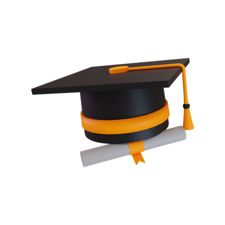 Sombrero de graduacion  3D Illustration