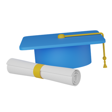 Sombrero de graduacion  3D Illustration