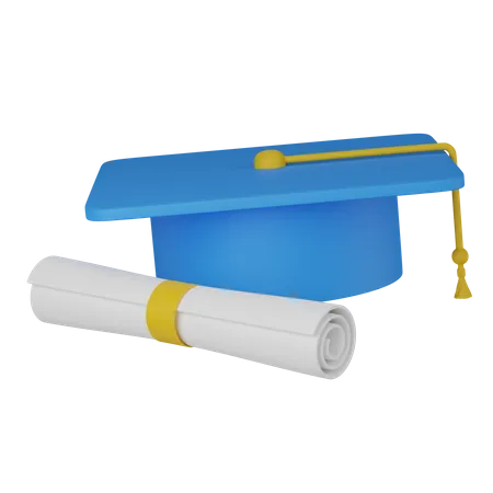 Sombrero de graduacion  3D Illustration