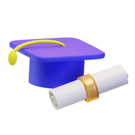 Sombrero de graduacion  3D Icon