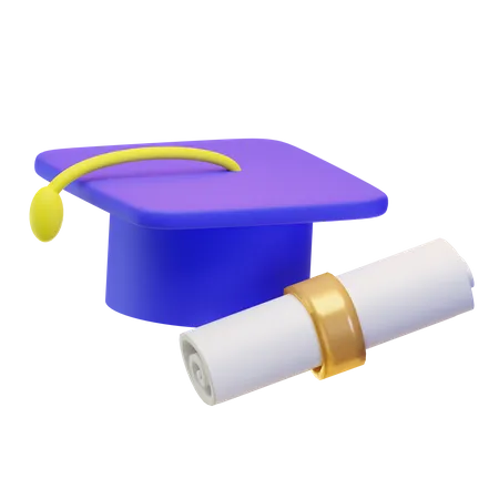 Sombrero de graduacion  3D Icon