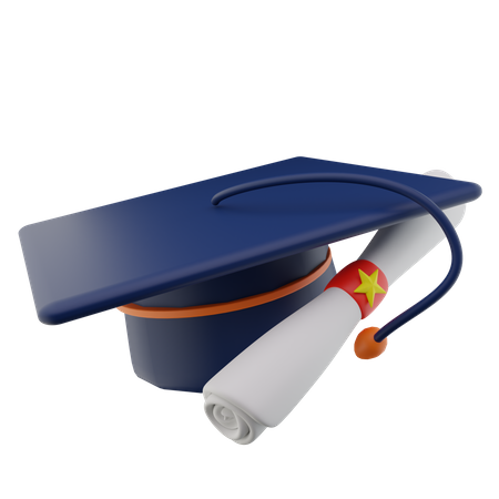 Sombrero de graduacion  3D Icon