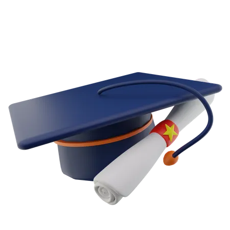 Sombrero de graduacion  3D Icon