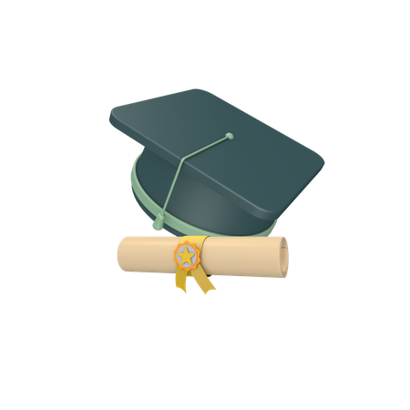 Sombrero de graduacion  3D Icon