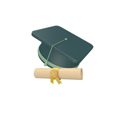 Sombrero de graduacion  3D Icon