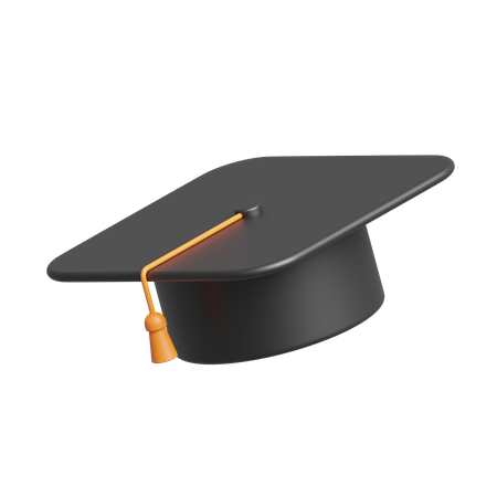 Sombrero de graduación de birrete  3D Icon