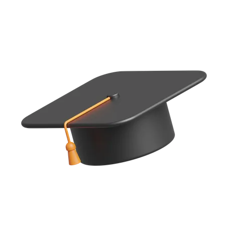 Sombrero de graduación de birrete  3D Icon
