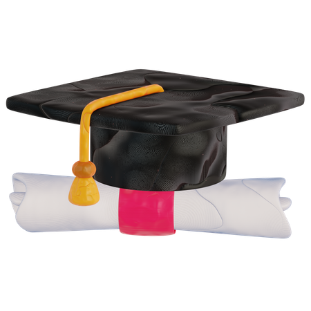 Logro del sombrero de graduación  3D Icon