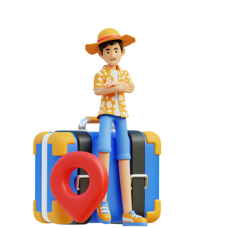 El hombre usa sombrero  3D Icon