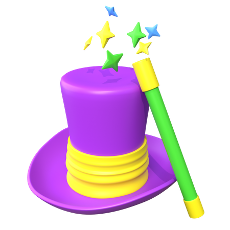 Sombrero de mago  3D Icon