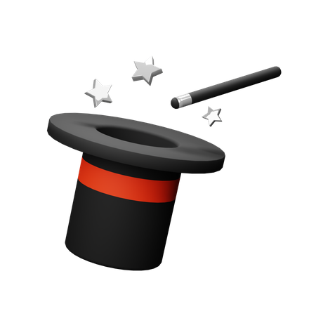 Sombrero de mago  3D Icon