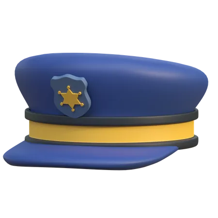 Ilustracion Del Icono 3 D Del Sombrero De Policia 3D Icon