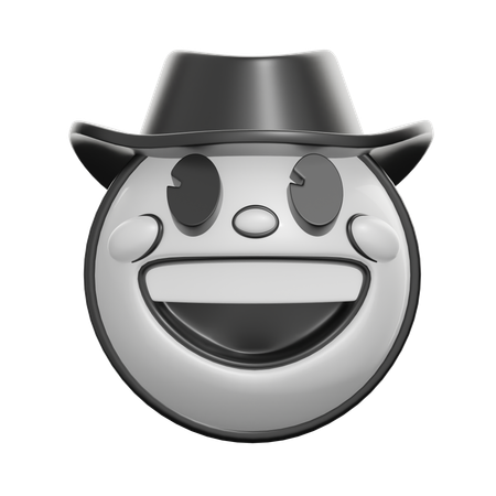 Cara de sombrero de vaquero  3D Icon