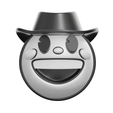 Cara de sombrero de vaquero  3D Icon