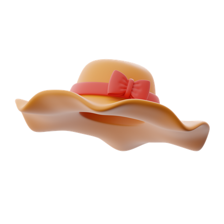 Sombrero de verano con lazo  3D Icon