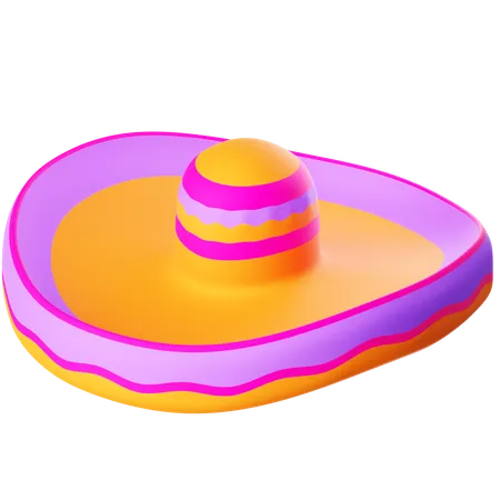 Sombrero Hat  3D Icon