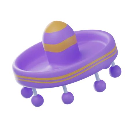 Sombrero Hat  3D Icon