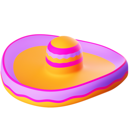 Sombrero Hat  3D Icon