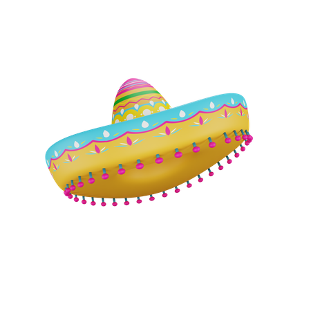 Sombrero Hat  3D Icon