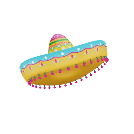 Sombrero Hat  3D Icon