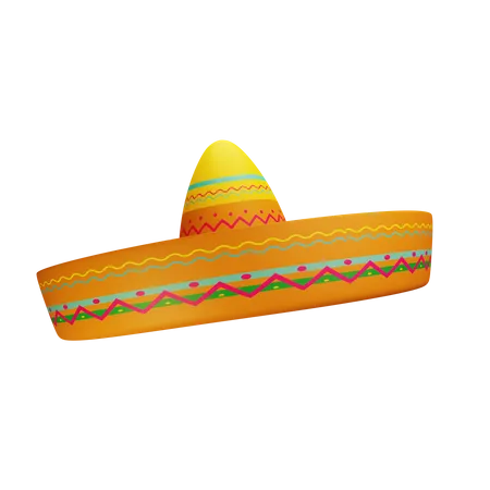 Sombrero Hat  3D Icon