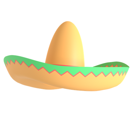 Sombrero hat  3D Illustration