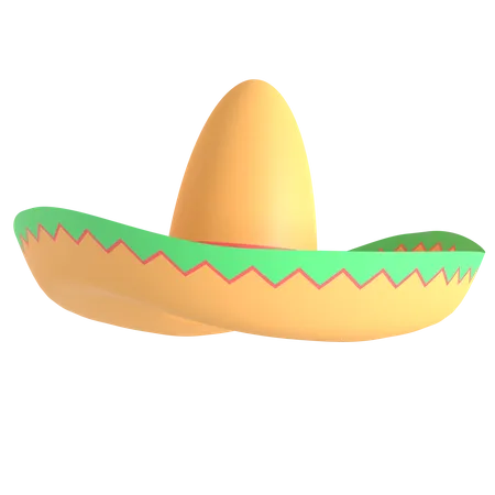 Sombrero hat  3D Illustration