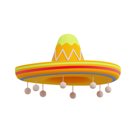 Sombrero Hat  3D Illustration