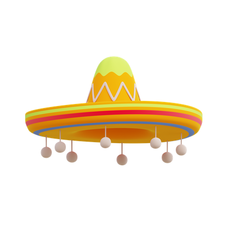 Sombrero Hat 3D Illustration