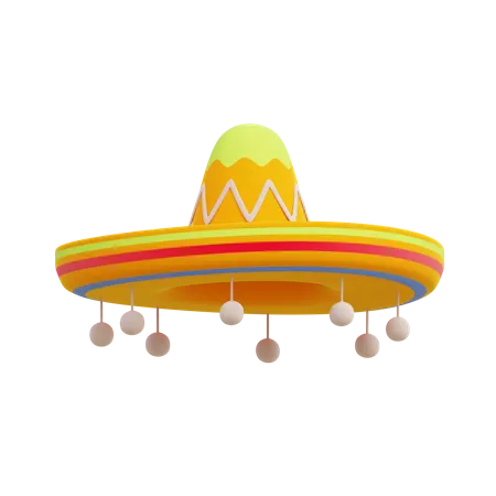 Sombrero Hat  3D Illustration