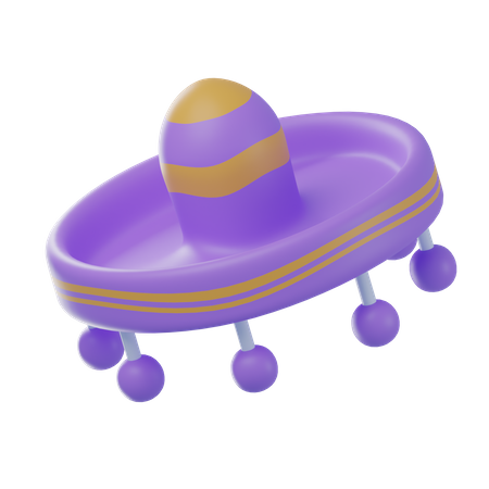 Sombrero Hat  3D Icon