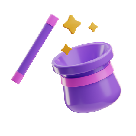 Sombrero mágico  3D Icon