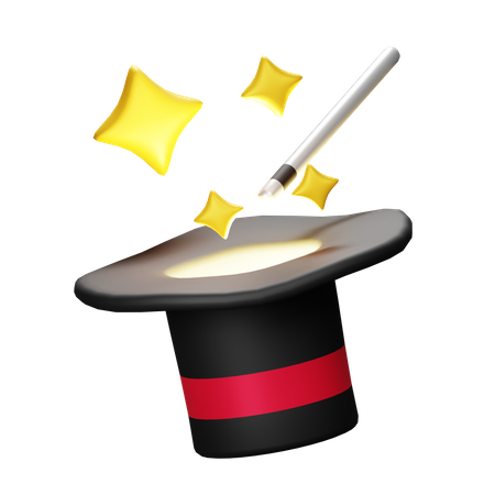 Sombrero mágico  3D Icon