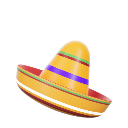 Sombrero mexicano 01  3D Icon