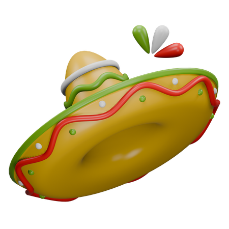 Sombrero mexicano  3D Icon