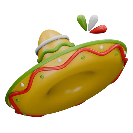 Sombrero mexicano  3D Icon