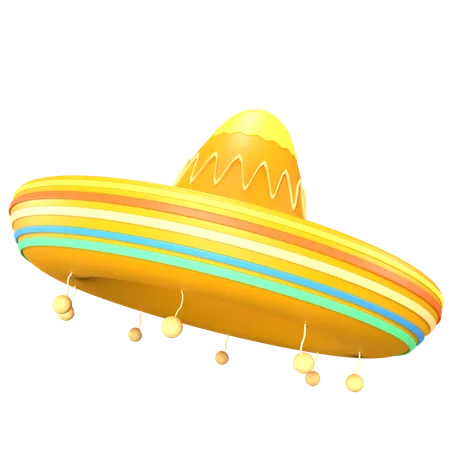 Sombrero mexicano  3D Icon