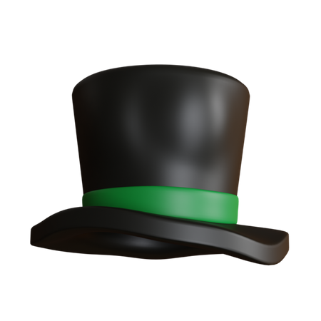 Sombrero negro de navidad  3D Icon